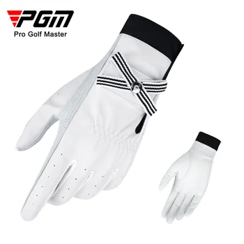 PGM 1Pair de Golf Mănuși de Femei Cu Marca Piele de Oaie Respirabil Piele Sport Mănuși Anti-Alunecare de Formare Manusi ST027