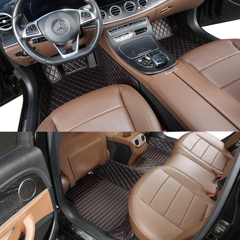 Piele Nappa Masina Floor Mat Covor Pentru BMW X5 F15 2017-2018 Auto Femei Roz Accesorii Dropshipping Interior Piese de schimb