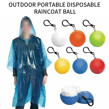 Portabil, convenabil Pelerine de Ploaie Mingea pentru Adulți de Unică folosință Gros de Urgență Impermeabil Pelerina de ploaie Poncho Colorat cu Cârlig