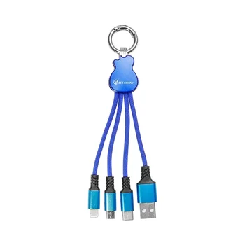 3-în-1 Cablu USB De Tip C/Micro USB Porturi de Telefon pentru IOS/Android telefon Mobil Cablu de Ușor Pentru a Stoca și Transporta