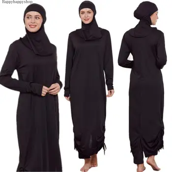 Musulman Modest Burkinis Femei Full Body Cu Maneca Lunga, Costume De Baie, Costume De Baie Islamic Costum De Baie Pe Plajă Înot Hijab Capac Seturi