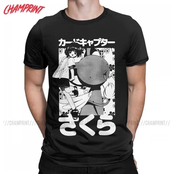 Agrement Kero Și Cardcaptor Sakura T-Shirt pentru Barbati din Bumbac Tricou Card Captor Maneca Scurta Tricou Idee de Cadou Haine