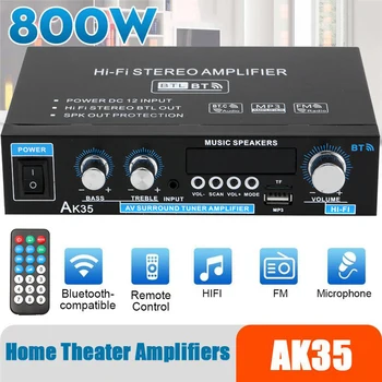 AK35 800W Acasă Digitale, Amplificatoare Audio 110-240V Bass Audio bluetooth Putere Amplificator Hifi FM USB Auto Muzica Difuzoare Subwoofer