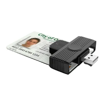 CR318 USB Smart Card Reader pentru Carduri Bancare SIM ID CAC Conector Adaptor pentru PC