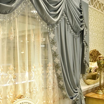 High-end de lux Europene îngroșat opace franceză cortina de catifea cap manta camera de zi dormitor vila culoare solidă