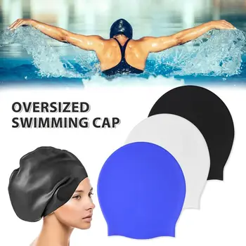 Silicon foarte Mare Capac de Înot pentru Parul Lung rezistent la apa de Înot Capace Femei Bărbați Femei Scufundări Capota Pălărie Pierde Capul