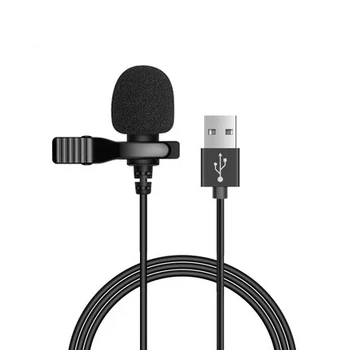 Portabil USB Mini Microfon 1,5 m Condensator Clip-on Rever Microfon Lavaliera cu Fir Microfoane pentru Laptop Înregistrare Chat