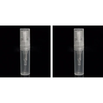 100 X 2Ml de Plastic de Călătorie Sticla cu Pulverizator Gol Transparent Pulverizator Parfum Nou