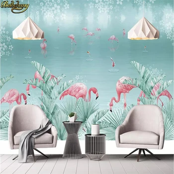 beibehang Personalizate Tropicală flamingo Foto hârtie de Perete 3D TV Living Fundal Pictura Murală tapet pentru dormitor