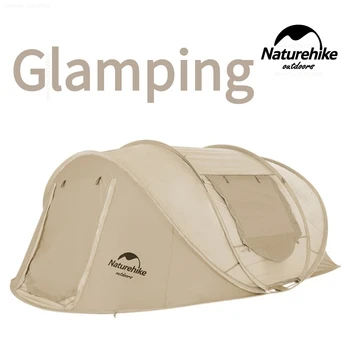 Naturehike în aer liber Camping Automată Cort de Patru-mod de Ventilație 3-4 Persoane Aruncarea de Mână Rapid Deschide Portabil Automat de Camp Cort