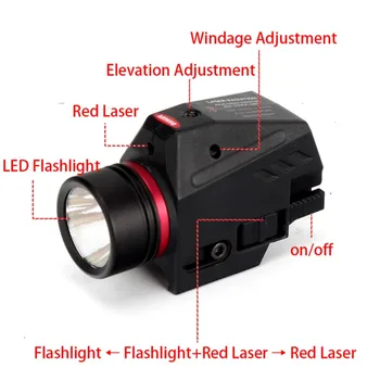 2023 Nou 150 Lumeni Agățat 20mm Laser Lanterna de Camping în aer liber Echipamente Accesorii Instrumente de Supraviețuire Gadget Spion din Plastic Negru