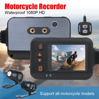 Telecomanda cu fir Camera din Față Spate rezistent la apa Recorder Video de 2 Inch Motocicleta DVR Dashcam Unghi Larg 1080P/720P