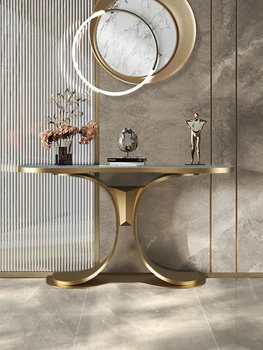 Italian de lux lumina vânt rock placă de marmură intrare în pridvor tabelul modern, simplu coridor de cabinet este opus ușii de lux, piatră p