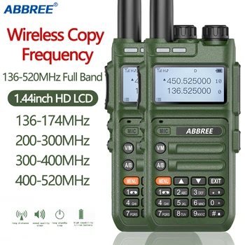 2 buc ABBREE AR-F5 Wireless Copia Frecvență 10W Walkie Talkie 136-520MHz Complet Banda de Frecvențe Radio de Scanare LCD Mare cu Rază Lungă de Radio