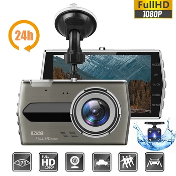 Dash Cam Mașină 4.0 DVR Full HD 1080P Camera retrovizoare Video Recorder Cutie Neagră Viziune de Noapte, Parcare Monitor Suport Multi-limba