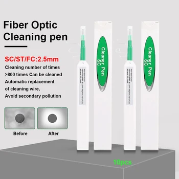 10buc/Mulțime de Fibra Optica de Curățare Pen SC/FC/ST 2,5 mm FTTH Unul-faceți Clic pe Curățare Fibre Curat Instrumente de Fibră Optică Conector Freeship