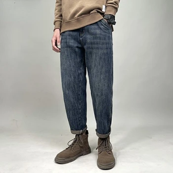 Bărbați Hip Hop Blugi Largi 2023 Toamna și Primăvara Nou Streetwear Direct Largi Pantaloni Largi Picior de sex Masculin Brand Pantaloni de Lumină E79
