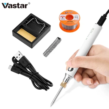 Vastar 5V 8W USB Fier de Lipit Set Reglabil Temperatura Miez Ceramic de Încălzire Acasă Portabil de Sudura Lipire Instrumente de Reparare