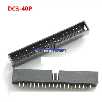 DC3 40P DC3-40P 2.54 mm Soclu Antet Conector ISP Masculin Dublu spațiate Direct IDC Priza Cutie