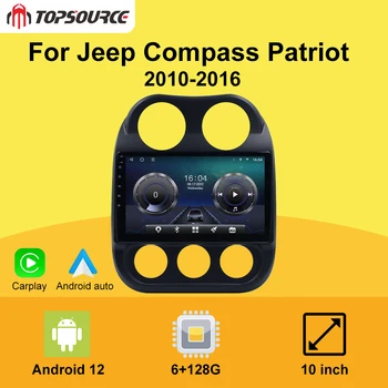 TOPSOURCE Pentru Jeep Compass, Patriot 2010-2016 WiFi GPS de Navigare Wireless CarPlay Player Multimedia Android Auto Stereo Radio