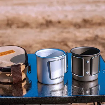 noi provizii în aer liber picnic, camping camping portabil cana de apa ceașcă de ceai mânerul poate fi pliat cupa
