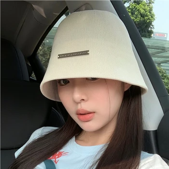 Coreea De Vară Subțire Găleată Pălărie Femeile Capul Mare Circumferință Exterioară De Protecție Solară Pescar Capac Versatil Respirabil Pălării De Soare