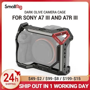 SmallRig Camera Cușcă Pentru Sony a7 iii A7 III A7R III de Măsline Întuneric Aspectul Cu ARRI Rece Pantof de Montare 1/4 șurub DIY Kit CCS2645