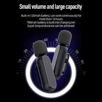 Noul Microfon Lavaliera Wireless Portabile De Înregistrare Audio Și Video De Încărcare Caz Plug And Play Reîncărcabilă Microfon 2023