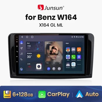Junsun V1 AI Voce Wireless CarPlay, Android Auto Radio pentru Mercedes Benz GL ML W164 ML350 ML500 X164 GL35 GL45 2005 - 2012