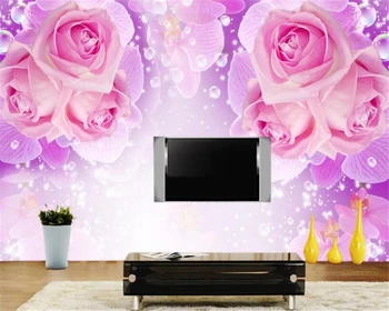 beibehang Fantezie clasic de moda estetice atmosfera tapet floare trandafir TV dormitor perete de fundal papel de parede unul dintre un fel
