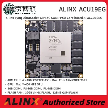 Xilinx Zynq UltraScale+ MPSoC SOM FPGA Core bord AI XCZU19EG ALINX ACU19EG Demo Core Bord