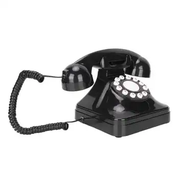 Antic European Vintag Telefon Fix Negru de Înaltă Definiție Apel Clar Mare Butonul de Telefon Fix telefono fijo