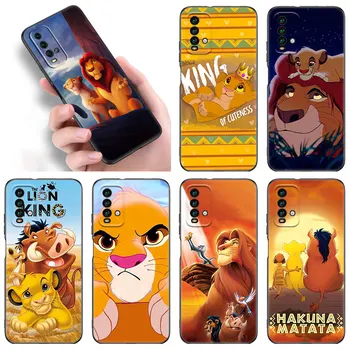 Drăguț Regele Leu Simba Negru Telefon Caz Pentru funda Xiaomi Redmi Nota 12 11 11 10 11T 10T 5G 10 9 9 8T Pro 11A A1 Plus