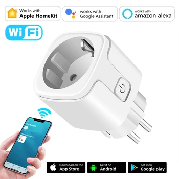 UE NE Plug Socket Inteligent 15A Tuya de Viață Inteligentă Wifi Prize Switch Smart Home Lucra cu Apple Homekit Siri/ Alexa /Start Google
