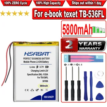 HSABAT 5800mAh 307090 Baterie pentru e-book texet TB-536FL tableta tekset digma idxd7