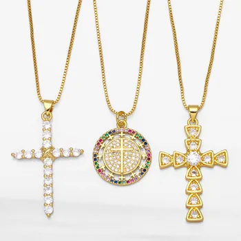 Andralyn Noi accesorii cruce colier pentru femei de moda trend vintage zircon pandantiv en-gros