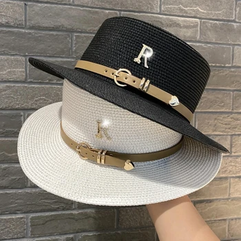 Paie Pălărie Pentru Femei Paie Pălărie Panama Pălărie De Paie Vara Palarie De Soare Margine Largă Pălărie De Vară De Protecție Solară Pălăria Pork Pie Hat