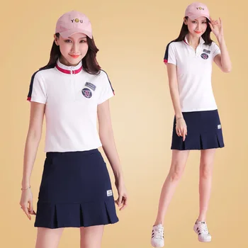 Topuri de Golf Haine Femei Tricou de Vara cu Maneci Scurte T-shirt Îmbrăcăminte Sport Golf Tricou de Tenis Haine