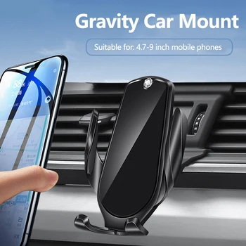 Greutate Masina Suport de Telefon în Aer Auto Vent Mount Clip Mobil Suport GPS Stand Suport Smartphone Voiture 4,7-9 Inch Telefoane