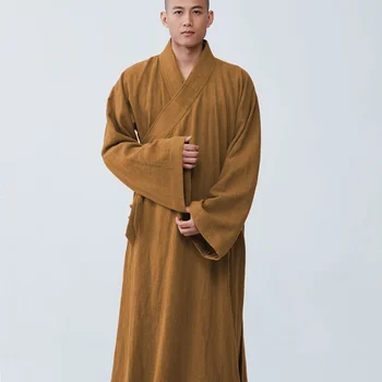 Budismul Călugăr Îmbrăcăminte Tradițională Chineză Budist Îmbrăcăminte Unisex Haine pentru Femei, Bărbați Costume Haiqing Meditație Rochie