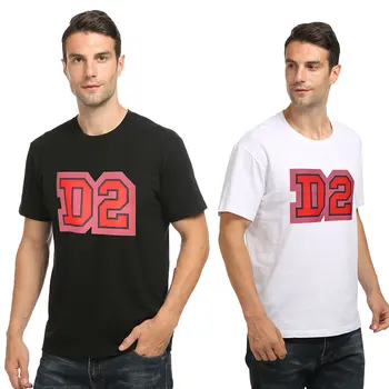 Moda DSQ2 D2 scrisori de imprimare Topuri Femeile bumbac Barbati sport T-shirt Echipajul Gât maneci scurte absorbant de sudoare confort Tricou