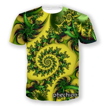 phechion Nouă Bărbați/Femei Fractal art 3D Printed Short Sleeve T-Shirt de Moda Tricou Sport Hip Hop Topuri de Vara L85