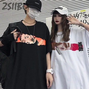 Anime-ul japonez Jujutsu Kaisen Gojo Satoru Yuji Itadori Vara femeii tricou Unisex Amuzant Graffiti Print Casual T-shirt Femei