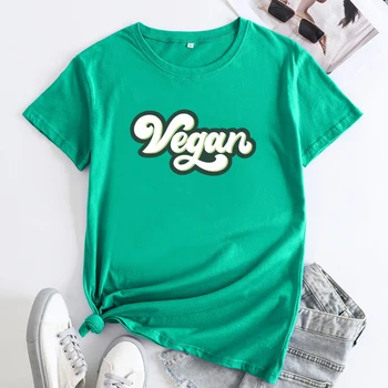Bumbac 100% Vegan Tricou Trendy Vegetarian Cadou tricou Femei Drăguț stil de Viata Vegan Topuri Tricouri