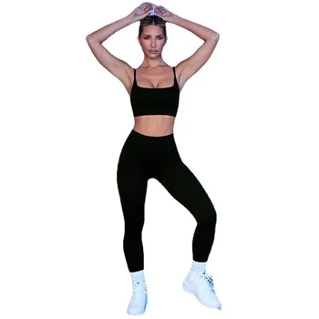 Fierbinte de Vânzare de Moda Pantaloni Bretele Spate Frumos Sutien de Sport de Fitness uscare Rapidă Corpul Yoga Set