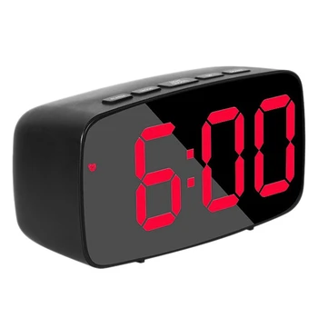 Smart Digital Ceas cu Alarmă Noptiera LED-ul Roșu de Călătorie USB Ceas de Birou cu 12/24H Data Temperatura de Amânare pentru Dormitor Negru
