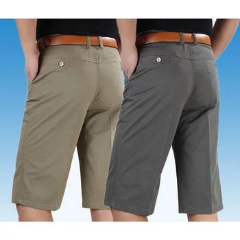 2023 Noi De Vara Din Bumbac Solidă Pantaloni Scurți Pentru Bărbați De Înaltă Calitate Casual Codrin Elastic Talie Pantaloni Scurți Culoare Solidă Plaja Pantaloni Scurti Q413