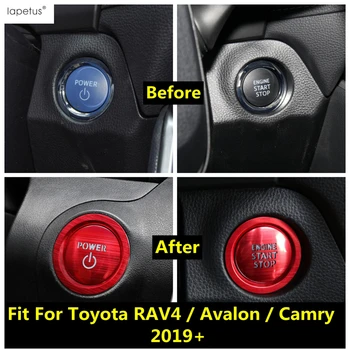 Start Stop Motor cu Inel Buton Cerc Decor Acopere Garnitura Pentru Toyota Avalon / RAV4 / Camry 2019 - 2023 Accesorii de Interior Kit