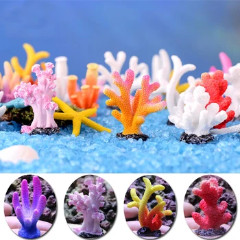 Rășină Coral Decor Decoratiuni Acvariu Corali Artificiali Pentru Rezervor De Pește Rășină Recif Rock Lanscaping Ornament Acvatice Accesoriu