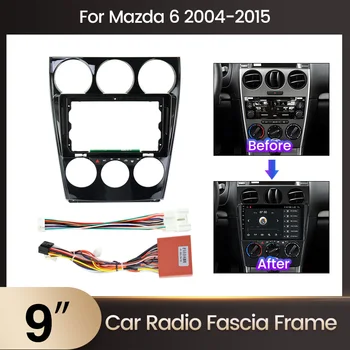 9 Inch Radio Fasciasfor Pentru Mazda 6 GH 2007-2012 2004-2015 Dublu Din Cadrul Auto Stereo Panou de Bord de Instalare Retehnologizare Tapiterie